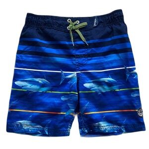 ZEROXPOSUR Blue Shark Swim Trunks